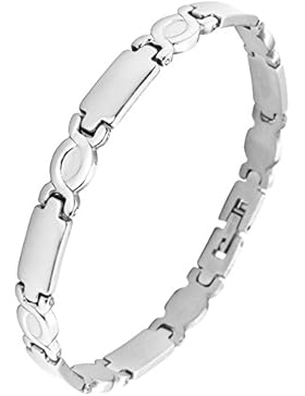 Zysta Schmuck Damen Armband aus Edelstahl Rechteck Form Armband Armreif Panzerarmband Link Handgelenk Armreifen...
