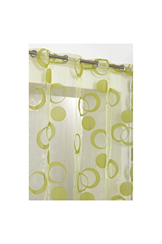Organza Gardine Mit Samtkreisen 140 X 240 Anisgrün