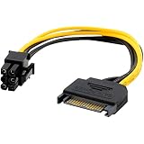 1 x 15Pin SATA a PCI-E de 6 pines Cable de alimentación