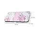 niceEshop(TM) 12pcs Beautiful Floral Print Stainless Steel Manicure Pedicure Set,Pink