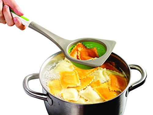 Chef´n 103-277-120 FreshForce Schaumlöffel mit ausklappbarem Sieb, weiß / grün - 4