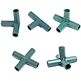12 Pack 16mm Greenhouse Frame Connectors For Pipe Fitting, 4 Way Frame Connectors For Trellis Sunscreen Garden Shed Plant Stakes And Greenhouse Fr