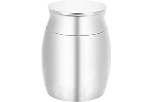 GENERIC LZZEM 1Pcs Stainless Steel Mini Cremation Urn | Waterproof Pet & Human Ashes Memorial Box | Keepsake Decorative Jar for Loss of Beloved Pets and Family