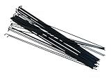 Set aus 36 Speichen. SLE Speichen 250-303 mm, Set aus 36 Stück, verzinkter Stahl, schwarz oder silberfarben, Fahrrad-Speichen, Schwarz , 280mm