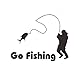 Produktbild Go Fishing Funny Car Wasserdicht Aufkleber Vinyl Aufkleber Aufkleber reizender Aufkleber Wasserdicht Diy Dekor