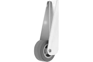 UKCOCO Roulette de porte en bois - Roulette de soutien de porte - Roulettes de porte de grange - Mobilité douce - Roulette directionnelle - Roulette haute performance - Nylon argenté
