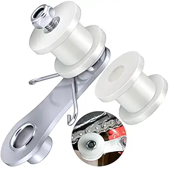 OIIKI Heavy Duty Chain Roller Tensioner w/Spring 110cc 125cc 140cc Dirt Pit Pro Dirt Bike (White)