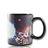  Genérica de Dragon Ball Z Goku Kamehameha que cambia de color taza reactiva sensible taza de cerámica