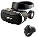 Produktbild 3D VR Brille - Virtual Reality Brille mit Kopfhörer + R1 Bluetooth Joystick für Remote Control | VR Glasses mit Headset für Ihr Handy zum Abspielen von 3D Filme, VR-Movies, VR-Games, 360 Grad Spiele - Kompatibel mit Android & iOS - 4,7 bis 6 Zoll Smartphones von Samsung Galaxy S9 S8 (Plus) | Apple iPhone X 8 7 (Plus) | Huawei P20 P10 Lite | Sony Xperia XZ2 XZ1 XZ X | HTC 10 U11 (Plus) One M9 Desire 10 Pro | Google Pixel | LG Q6 G6 | Microsoft