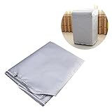 LIOOBO Housse de Protection pour Machine à Laver Chargement par Le Haut Lave-Linge Sèche-Linge étanche Imperméable avec Fermeture à Glissière Argent 58 x 60 x 92cm Taille L