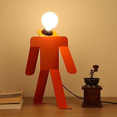 Bedside lamp Loft Amercian Countryside Creative Modern Metal Robot Table Lamp Decorate for Foyer / Living Room / Study Room Dest Lamp,43*25*19.5cm