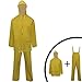 Produktbild Festnight 2-tlg. Regenanzug Regenkombi mit Kapuze 1 Regenjacke + 1 Regenlatzhose Wasserdicht Regenbekleidung Hochbelastbar Gelb XXL