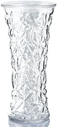 GUANGMING77 A Large Transparent Glass Vase Home Furnishing Decoration Living Room Decorative Vase Floor,35Cm Ice Models (Transparent)