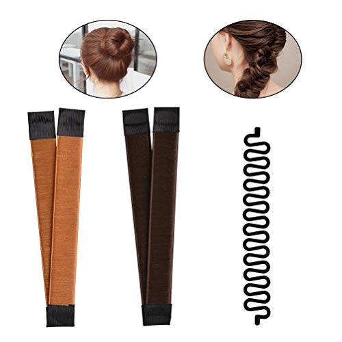 Fightart 2 Pcs Hair Bun Maker ,1 Pcs 1pcs Moda francese intrecciare i capelli strumento,Magic Twist Styling per capelli