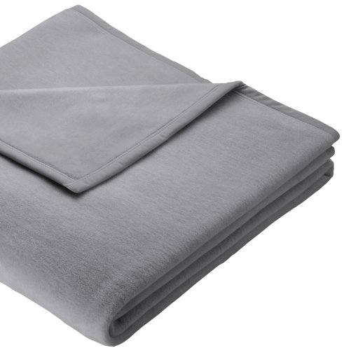 Biederlack Wohn- und Kuscheldecke, 60 % Baumwolle, Veloursband-Einfassung, 150 x 200 cm, Grau, Orion Cotton, 239961 - 4