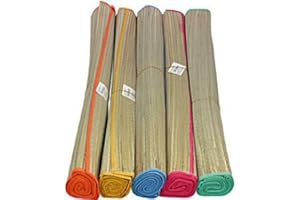 COOLMP - Lot de 12 - Natte de Plage Paille de Riz 180 x 60cm