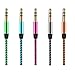 Produktbild 1 Audio-Kabel 3,5 mm Klinke Stecker auf Stecker Jack zu Jack Kabel Audio Kabel Aux Cord für Auto Telefon 1 m, blau