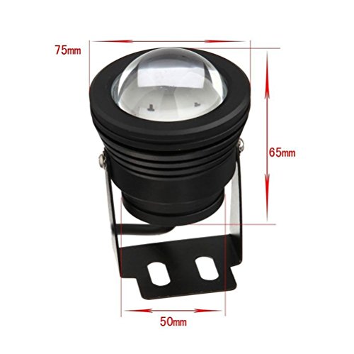 COOLWEST RGB LED Unterwasserscheinwerfer Dekorative Garten Schwimmbad Teich Licht/Nacht Schalt,230V / 10W,mit Wireless IR Fernbedienung - 5