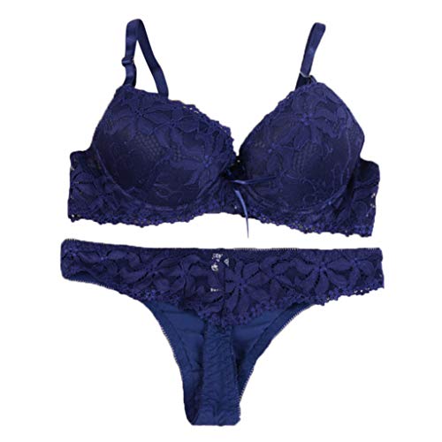 Resplend Ropa Interior Sujetador De Encaje Sexy para Mujer Anillos De Acero De Mujer Conjunto De Ropa Interior Sin Costuras Ropa Interior CóModa Y Sin Costuras Sexy