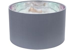ValueLights | Reni Small Pendant Shade with Grey & Chrome Inner | Shades, Home Décor & Improvement Essential | 250mm Shade Width