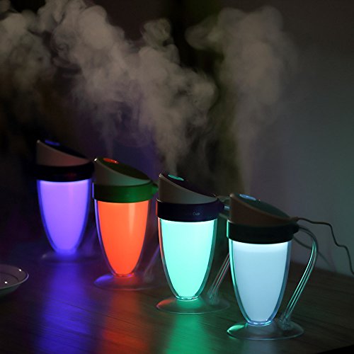 YCTA 110ML Aroma Diffuser,Ultraschall Nebel Luftbefeuchter Kaltnebel Aromatherapie ätherisches Öl Düfte Diffusor Elektrische Duftlampe mit 7 LED Farbwechsel - 8