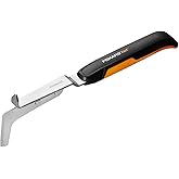 Fiskars Small Sorting Knife for cleaning weeds and moss, Black/Orange, 1027045