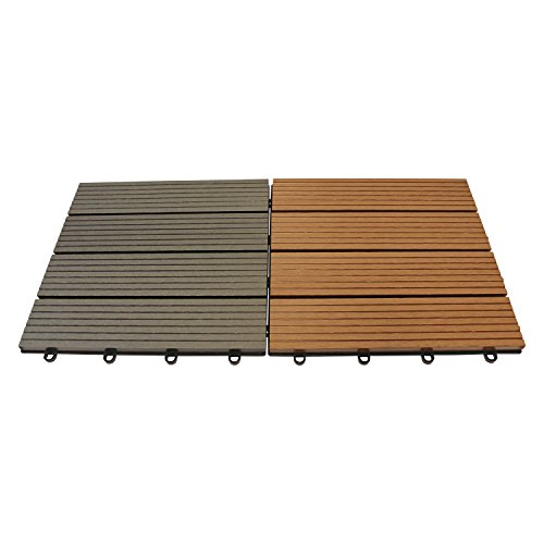 TOP MULTI WPC Holz Fliese 30x30cm, 1 m² (11 Fliesen)light-brown versandkostenfrei (D) - 6