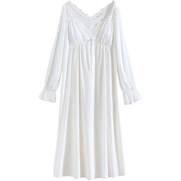 Camicia Da Notte Ekouaer Donna - Manica Corta, In Cotone Morbido, Comoda Per Estate | Pigiama Nightdress Girocollo