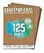Produktbild 125 Blatt Kraftpapier A5 Set - 260 g - 14,8 x 21 cm - DIN Format - Bastelpapier & Naturkarton Pappe Blätter aus Kraftkarton zum Drucken, Kartonpapier Basteln für Vintage Hochzeit Geschenke Etiketten