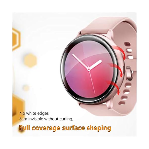UniqueMe [6 Pack] Protector de Pantalla para Samsung Galaxy Watch Active 2 40mm / Samsung Galaxy Watch Active, [Fácil… - Image 4