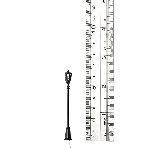 GoolRC 20 Stück Metall Park Hof Laternen Straßen Lampe Modellbau Hexagonal Einzel Kopf LED Leuchten Lampen Pfosten Modell Straßenbeleuchtung 3V DC - 3