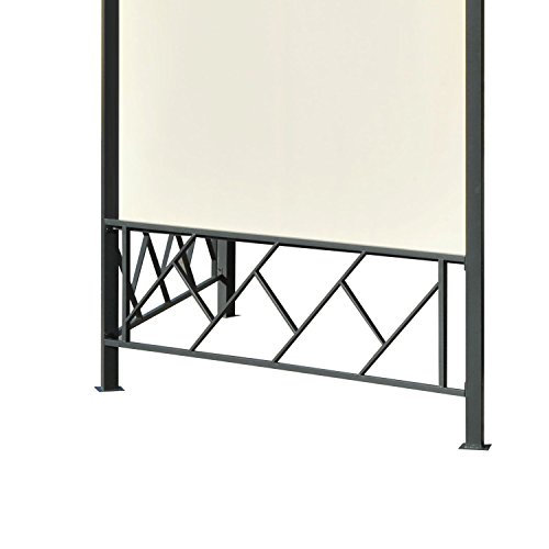 Outsunny® Pavillon Gartenpavillon Gartenzelt Partyzelt Festzelt Zelt 6-eckig, Metall+Polyester, Beige, 350x350x275cm - 8