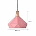 Produktbild GZLOFT Vintage Pendelleuchte Deckenleuchte Hänge lampe Kronleuchtern Massivholz einfache Restaurants Bügeleisen Rosa 30 × 28 cm