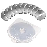Nuestras cuchillas rotativas son compatibles con otras herramientas de corte rotativas comunes como Fiskars, Olfa, Truecut y Martelli, etc. Cada cuchilla mide 45 mm de diámetro y 0,3 mm de espesor.