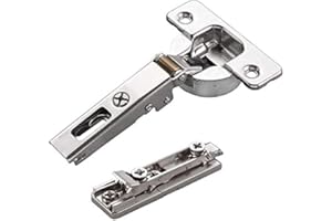 Salice - Cerniera dritta decelerante "chiusura ammortizzata" a scomparsa, Ø35 mm, apertura 110°, include la sua base