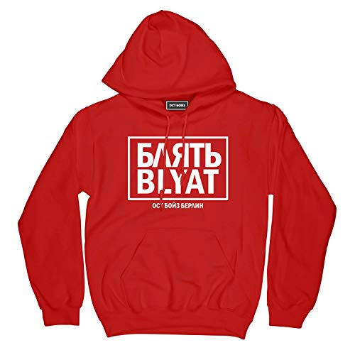 Preisvergleich Produktbild Ost Boys Hoodie Blyat rot, Größe:M