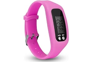Syfinee Montre podomètre avec écran LCD - Podomètre simple - Fonctionnement facile - Pour la marche et le fitness - Bracelet numérique - Compteur de pas