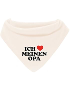 Mikalino Baby Halstuch Bandana Ich liebe meinen Opa mit Klettverschluss