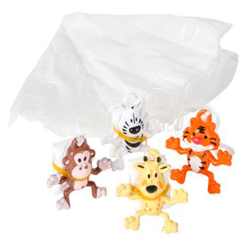 German Trendseller® – 8 x Fallschirmspringer ┃ NEU ┃ Safari Tiere ┃ Fallschirm ┃ Kindergeburtstag ┃ Mitgebsel - 3