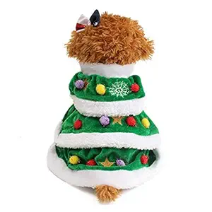 WORDERFUL Dog Winter Clothes Christmas Tree Dog Pet Coat Cute and Warm Dog Costumes (XXXL)