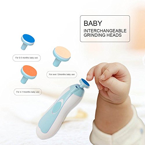 Baby Nail File, Safe Nail Clippers für Neugeborene oder Kleinkind Zehen und Fingernägel, Electric Pro Nail Trimmer Polnisch und Trim Kit - 4