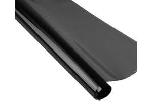 EHOTER Film Teinté pour Vitres De Voiture Teintant Un Film Noir Très Foncé Film De Teinte De Vitre Voiture Film De Fenêtre (5％)