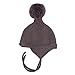 Produktbild Hffan Kleinkind Baby Jungen Mädchen Ohrenklappen Kinder Stricken Winter Warm Ball Hüte Kappe baby zipfelmütze strickmütze Schnee Hut Schlupfmütze (Kaffee)