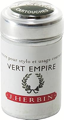 J hebrin écriture Cartouches d'encre – Vert empire (Lot de 6)