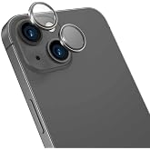 Safir lens Safir mercek koruması iphone 14 ve 14plus ile Uyumlu Ger&ccedil;ek Safir cam Kamera Lens Koruyucu &Ccedil;elik Halka Hd 9d Kırıl
