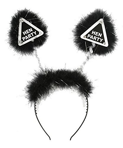 Preisvergleich Produktbild idealWigsNet Schwarzer Junggesellinnenabschied-Warnzeichen-Kopf Boppers