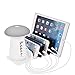 Produktbild SLCSL LED-Pilz-Schreibtisch-Nachtlicht Schnellladung 3.0 USB-Ladegerät Hub Reiseladegerät 5 Port Adapter Telefon Tablet Nachtlampe