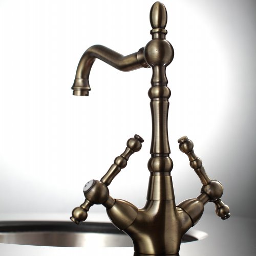 Enki traditionellen georgianischen Stil Antik Bronze Messing Küche Wasserhahn Victoria - 4