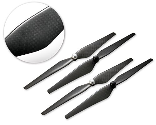 Preisvergleich Produktbild 4 Stück DJI Inspire 1 1345 Kohlefaser selbstbefestigende Selbstsichernde Selbstanziehend Luftschraube Propeller Prop Propellerblätter Ccw + Cw für DJI Inspire 1 Quadcopter - Schwarz