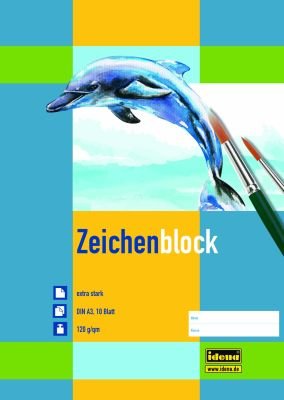 10 Zeichenblöcke / 10 Blatt je Block / Malblock DIN A3 / 120g/m²